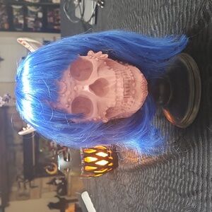 Electric Blue Coraline Women's Wig For Halloween Costume